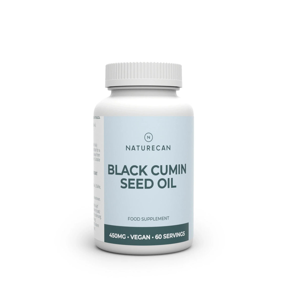 Olej z czarnuszki w kapsułkach 450 mg Naturecan - opakowanie na białym tle