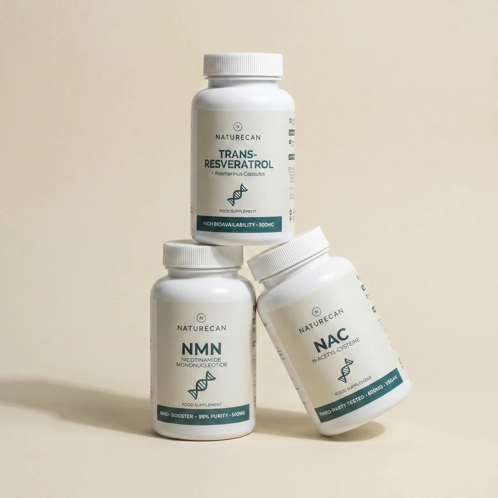 Pakiet anti-aging Naturecan z NMN, resweratrolem i NAC wspierający zdrowe starzenie