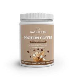 Kawa proteinowa Mocha Frappuccino Naturecan – opakowanie produktu na białym tle