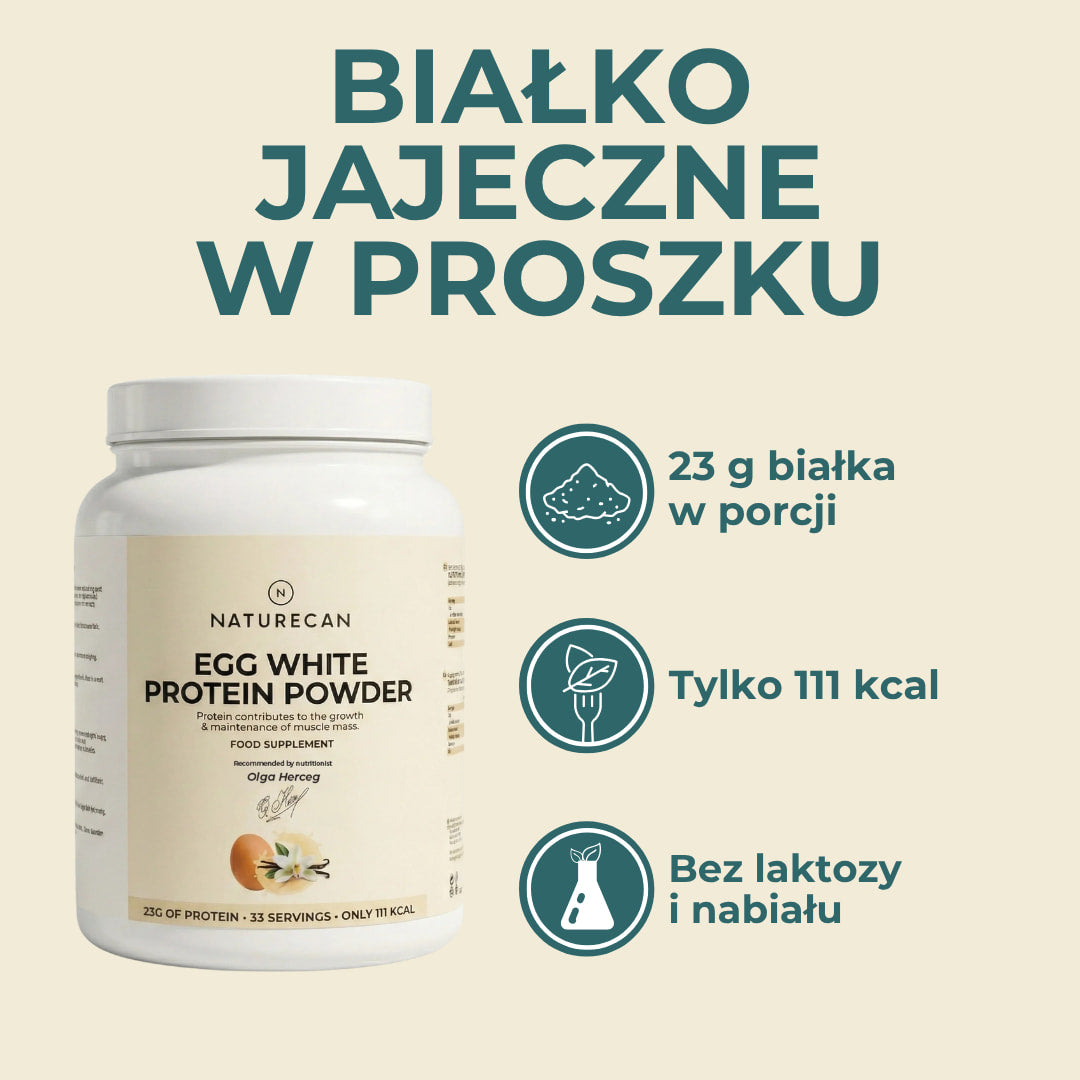 bialko jajeczne 23g bialka 111 kcal bez laktozy odzywka bialkowa