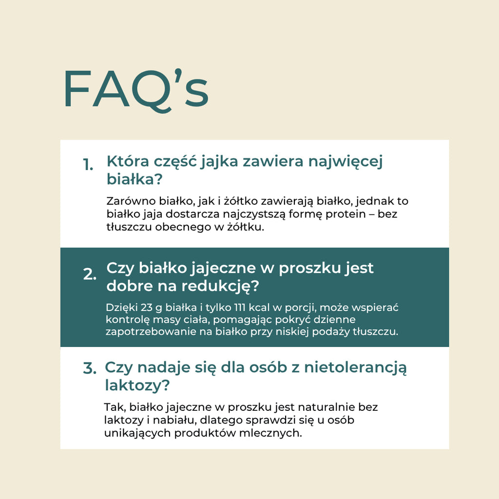 bialko jajeczne w proszku faq pytania odpowiedzi stosowanie korzyści