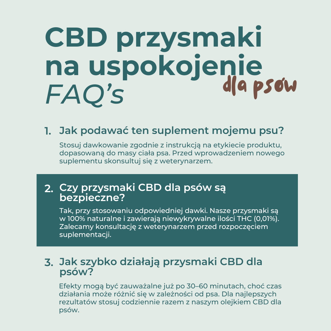 CBD przysmaki dla psa na uspokojenie