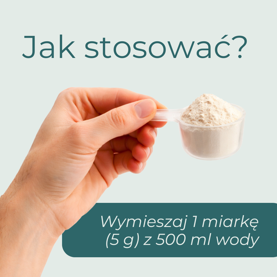 Jak stosować Longevity Mix – 1 miarka proszku z wodą dziennie