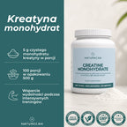 Monohydrat kreatyny Naturecan 5 g w porcji, opakowania 500 g i 1 kg