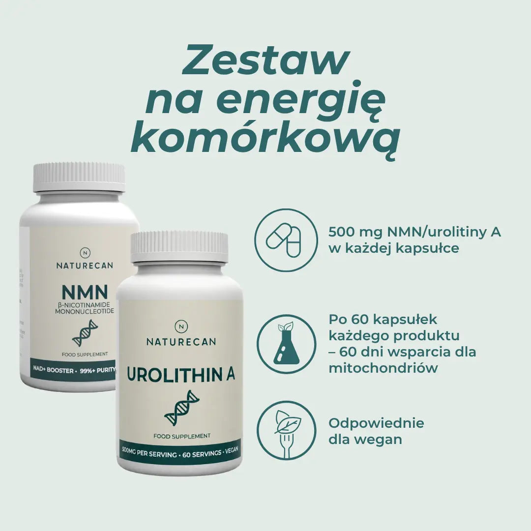 NMN i Urolityna A – zestaw wspierający mitochondria i energię komórkową